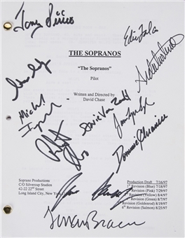 The Sopranos Cast Signed Pilot Episode Script With 11 Signatures (JSA)